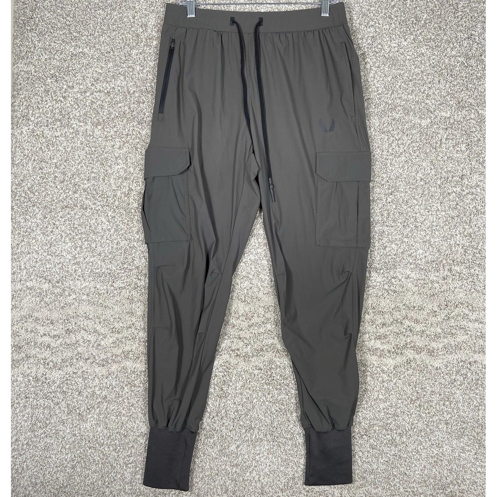 ASRV Tetra Lite Cargo Joggers Men's Small Gray High Rib Performance Pants